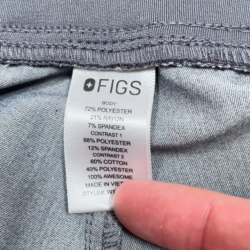 🚩SOLD 🚩 FIGS Zamora Jogger Scrub Pants Medium Gray High Waist - Picture 7 of 10